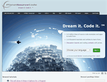 Tablet Screenshot of planetsourcecode.com